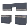 Кухня Лея Doros 2.6 м Графит/Клондайк ДСП 260х60х250 (81000013)