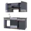 Кухня Лея Doros 1.8 м Графит/Клондайк ДСП 180х60х250 (81000014)