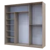 Шафа купе Doros Сіті Лайт Дуб сонома 1 ДСП / 2 Дзеркала 225х60х225 (42002136)