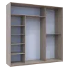 Шафа купе Doros Сіті Лайт Дуб сонома 1 ДСП / 2 Дзеркала 225х60х225 (42002136)