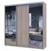 Шафа купе Doros Сіті Лайт Дуб сонома 1 ДСП / 2 Дзеркала 225х60х225 (42002136)