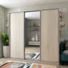 Шафа купе Doros Сіті Лайт Дуб сонома 2 ДСП / 1 Дзеркало 225х60х225 (42002135)