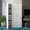 Шафа для одягу Doros Ектор Білий 3 ДСП 116х180х49.5 (80737076)