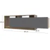 Стенка в гостинную Doros U2 Тахо Графит ДСП 160х38х48 (41510106)