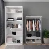 Шафа для одягу Doros Promo з полицями Біла 2 ДСП 90х48х204 (42005100)