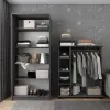 Шафа для одягу Doros Promo з полицями Графіт 2 ДСП 90х48х204 (42005101)