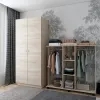 Шафа для одягу Doros Promo з полицями Дуб Сонома 2 ДСП 90х48х204 (42005098)