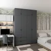 Шафа для одягу Doros Лукас Графіт/Графіт 160х50х240 (80736287)