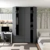 Шафа для одягу Doros Лукас Графіт/Графіт 160х50х240 (80736287)