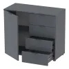 Комод Doros Рон 1 1 фасад 4 шухляды Графіт 80х38х81 (41516006)