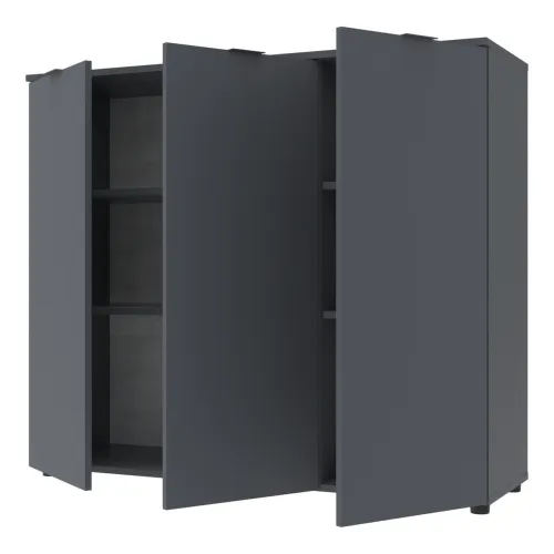 Комод Doros Рон 6 3 фасада Графит 120х38х100 (41516000)