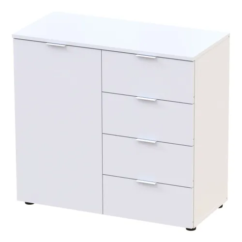 Комод Doros Рон 1 1 фасад 4 шухляды Белый 80х38х81 (41516005)
