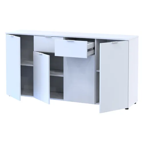 Комод Doros Рон 7 Белый 4 фасада 2 шухляды 160х38х81 (44900222)