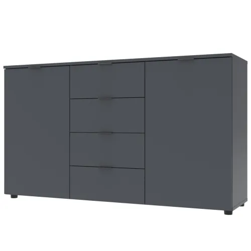 Комод Doros Рон 5 Графит 2 фасада 4 шухляды 140х38х81 (44900235)