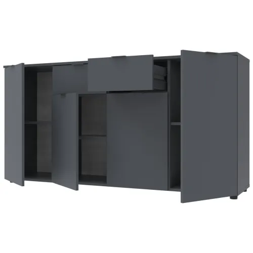 Комод Doros Рон 7 Графит 4 фасада 2 шухляды 160х38х81 (44900236)