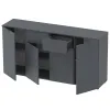 Комод Doros Рон 7 Графит 4 фасада 2 шухляды 160х38х81 (44900236)