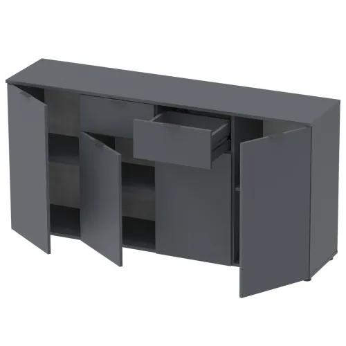 Комод Doros Рон 7 Графит 4 фасада 2 шухляды 160х38х81 (44900236)