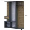 Прихожая Doros Финч Графит / Дуб Артизан 145х37х202 (44900220)