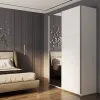 Шафа купе Doros G-Caiser Біла 1 ДСП / 1 Дзеркало / 3 частини 160х60х240 (42002103)