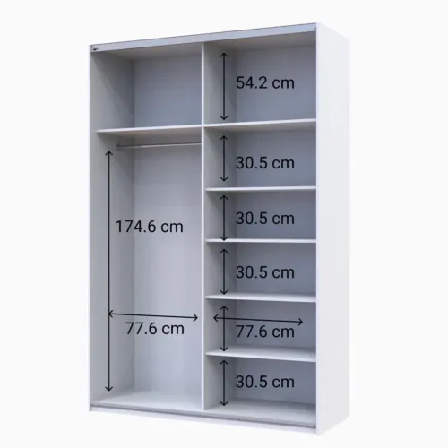 Шафа купе Doros G-Caiser Біла 2 ДСП / 3 частини 160х60х240 (42002104)