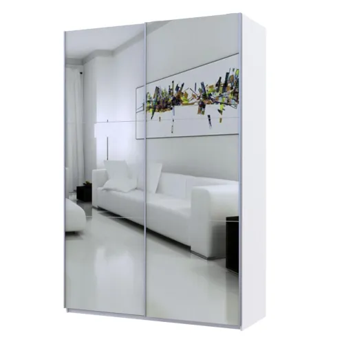 Шафа купе Doros G-Caiser Біла 2 Дзеркала / 3 частини 160х60х240 (42002102)