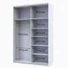 Шафа купе Doros G-Caiser Біла Графіт 1 ДСП / 1 дзеркало / 3 частини 160х60х240 (42005086)