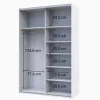 Шафа купе Doros G-Caiser Білий Графіт 2 ДСП / 3 частини 160х60х240 (42005087)