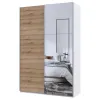 Шафа купе Doros G-Caiser Білий Дуб Євок 1 ДСП / 1 Дзеркало 160х60х240 (42005071)