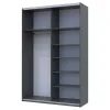 Шафа купе Doros G-Caiser Графіт Дуб Євок 1 ДСП / 1 Дзеркало 160х60х240 (42005072)