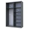Шафа купе Doros G-Caiser Графіт Дуб Євок 1 ДСП / 1 Дзеркало 160х60х240 (42005072)