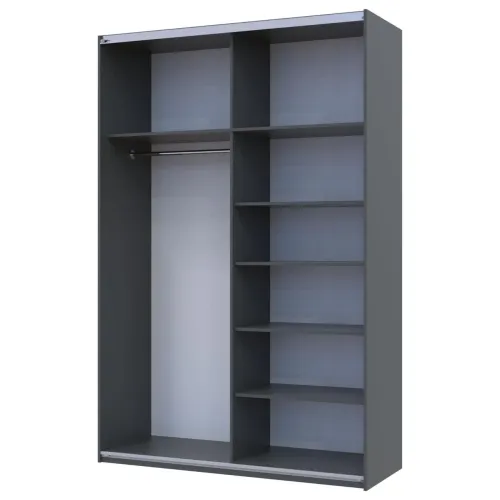 Шафа купе Doros G-Caiser Графіт Дуб Євок 2 ДСП 160х60х240 (42005074)