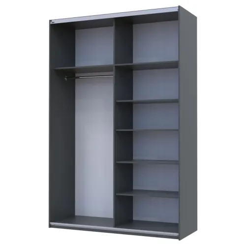 Шафа купе Doros G-Caiser Графіт 2 Дзеркала / 3 частини 160х60х240 (42005021)