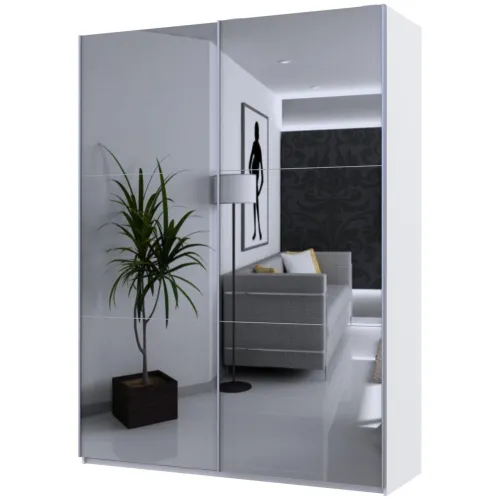 Шафа купе Doros G-Caiser Біла 2 Дзеркала 180х60х240 (42005019)