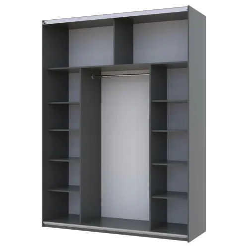 Шафа купе Doros G-Caiser Графіт Графіт 1 ДСП / 1 дзеркало 180х60х240 (42005088)