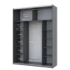 Шафа купе Doros G-Caiser Графіт Графіт 2 ДСП / 3 частини 180х60х240 (42005089)