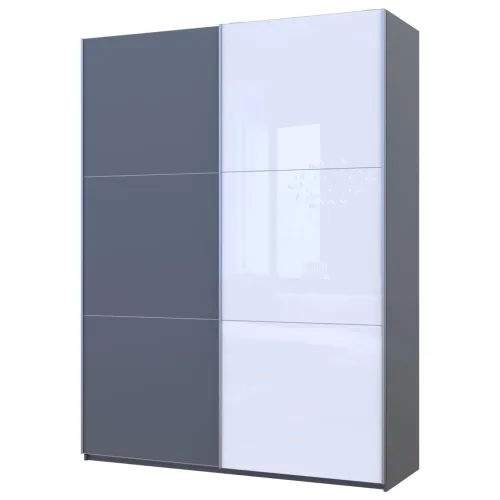 Шафа купе Doros G-Caiser Графіт Графіт 1 ДСП / 1 скло / 3 частини 180х60х240 (42005090)