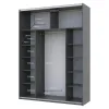 Шафа купе Doros G-Caiser Графіт Графіт 1 ДСП / 1 скло / 3 частини 180х60х240 (42005090)