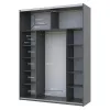 Шафа купе Doros G-Caiser Графіт / Дуб Евок 2 ДСП / 3 частини 180х60х240 (42005014)
