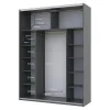Шафа купе Doros G-Caiser Графіт 2 Дзеркала 180х60х240 (42005012)