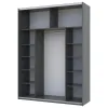 Шафа купе Doros G-Caiser Графіт 2 Дзеркала 180х60х240 (42005012)