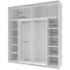 Шафа купе Doros G-Caiser Біла / Біла вставка Бетон 2 ДСП / 4 частини 220х60х240 (42003004)