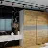Шафа купе Doros G-Caiser Біла / Тахо вставка Графіт 2 ДСП / 5 частин 220х60х240 (42001009)