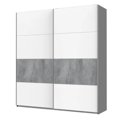 Шафа купе Doros G-Caiser Графіт / Біла вставка Бетон 2 ДСП / 4 частини 220х60х240 (42001013)