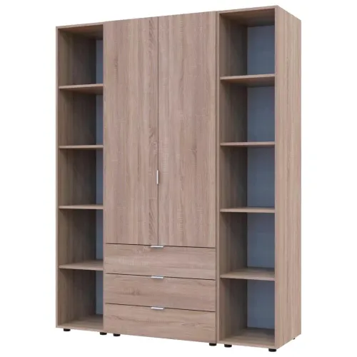Шафа Doros Гелар з 2 Етажерками Дуб Сонома 2 ДСП 153.9х49.5х203.4 (42005045)