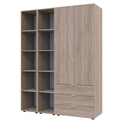 Шафа Doros Гелар з 2 Етажерками Дуб Сонома 2 ДСП 153.9х49.5х203.4 (42005045)