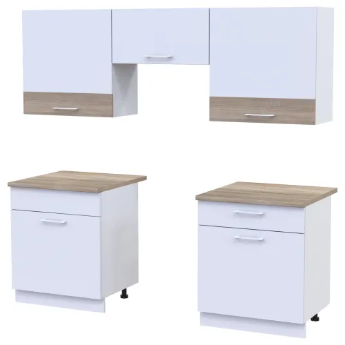Кухня Лея Doros 1.8 м Белый/Дуб Сонома ДСП 180х60х250 (81000010)