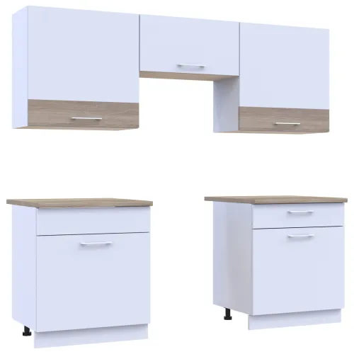 Кухня Лея Doros 1.8 м Белый/Дуб Сонома ДСП 180х60х250 (81000010)
