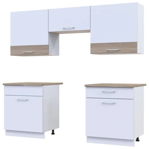 Кухня Лея Doros 1.8 м Белый/Дуб Сонома ДСП 180х60х250 (81000010)