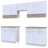Кухня Лея Doros 2.6 м Белый/Дуб Сонома ДСП 260х60х250 (81000009)