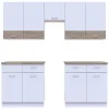 Кухня Лея Doros 3 м Белый/Дуб Сонома ДСП 300х60х250 (81000008)